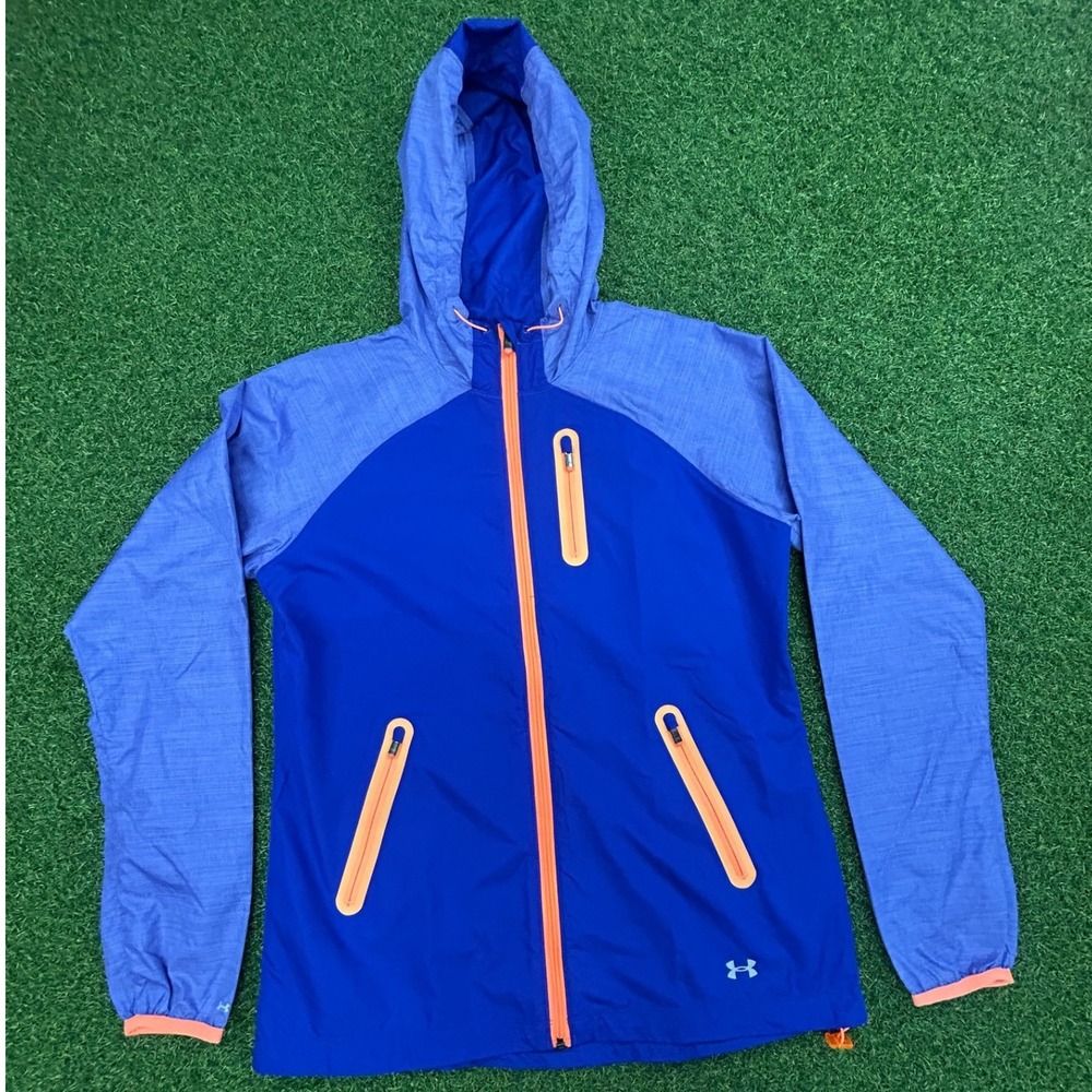 Under Armour Storm AllSeasonGear Hooded Jacket Blue Purple Orange Small